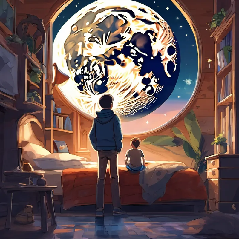 Once upon a time, there was a young boy named Jack who had always dreamt of going to the moon. Every night, he would lay in his bed and stare at the moon shining through his window, imagining all the adventures he would have if he could just visit. Jack's biggest wish was to walk on its powdery surface and see the stars up close.
One day, Jack met an old man in the park who noticed his fascination with the moon. The old man introduced himself as Mr. Thomas, a retired astronaut who had been to the moon many years ago. Jack's eyes widened with excitement as he listened to Mr. Thomas's stories of floating in zero gravity and watching the Earth rise and set from space.
The more they talked, the more Jack believed that his dream could become a reality. Mr. Thomas saw the passion and determination in Jack's eyes and decided to help him make his dream come true. They became good friends and made plans for their journey to the moon.