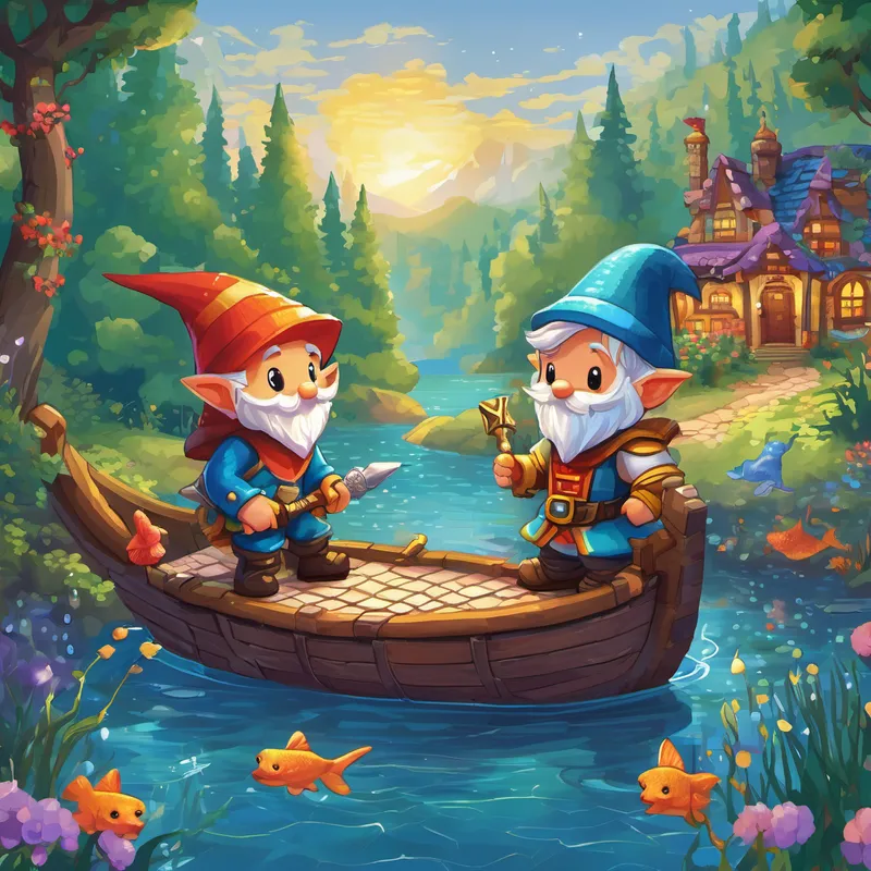 With a now talking Starlight and Max dressed as a brave knight, they continued their journey to the Enchanted Lake. As they reached the water's edge, they saw a shimmering mermaid singing the sweetest melody. Max and Starlight listened closely to her beautiful voice, swaying to the music and feeling happiness deep within their hearts. Next, they visited a village of friendly gnomes. These tiny, bearded creatures shared their secret recipe for everlasting giggles, making Max laugh so hard that his tummy ached.