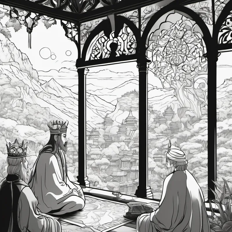 Imandar meeting king, seeing through his lies