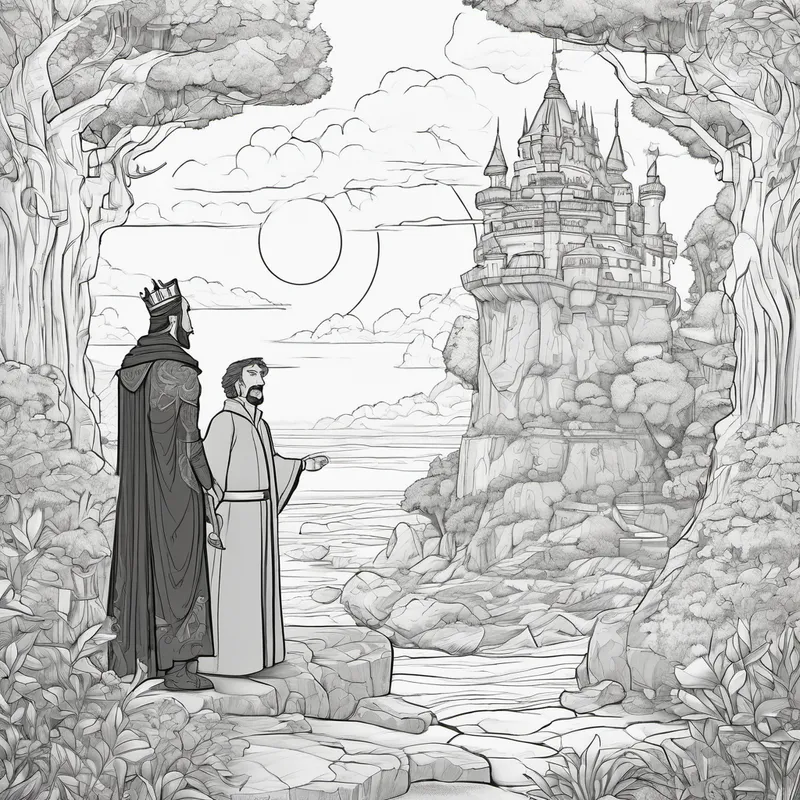 Imandar confronting king, king changing his ways