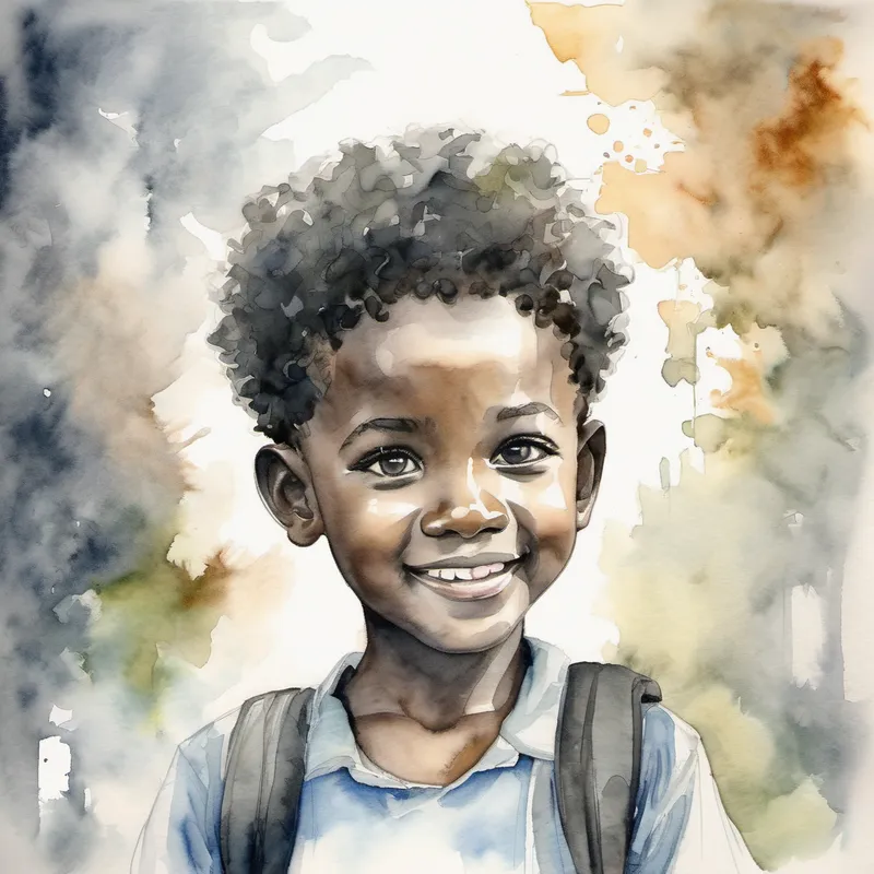 Black boy with communication challenges, kind smile, black boy with communication challenges