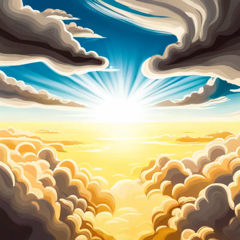 Relámpagos y nubes oscuras en el cielo