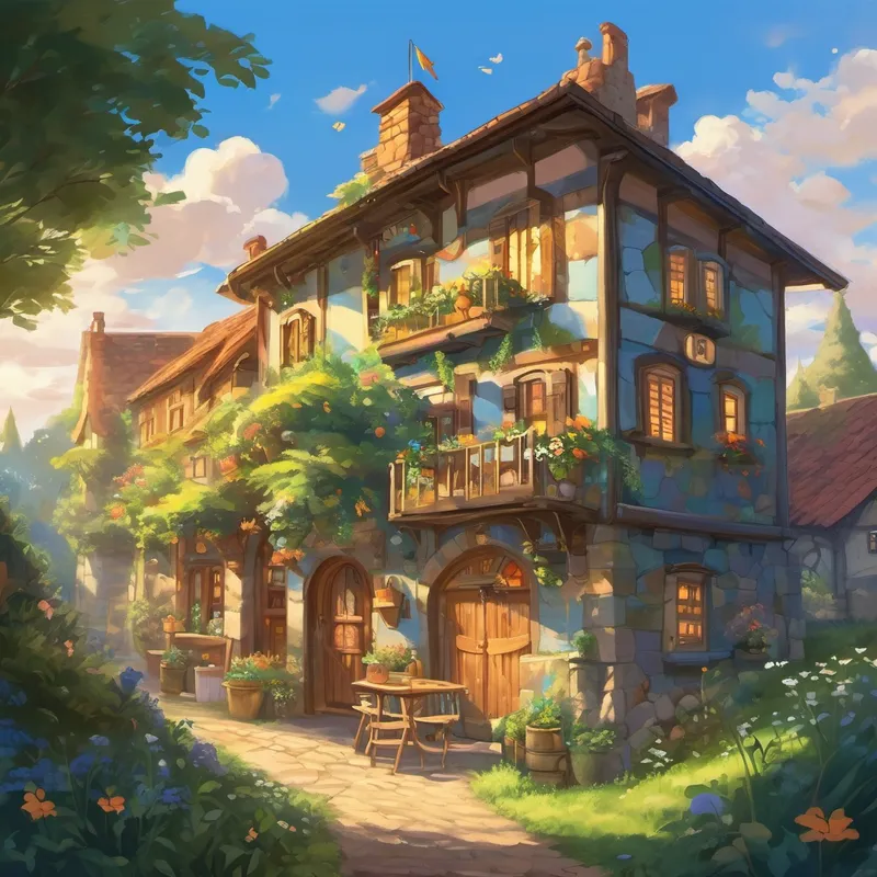 As the years passed, they remained the best of friends. They laughed, explored, and grew up side by side, always curious about the mysteries the magical village held. Their friendship was built on love, trust, and shared dreams, making each day special. One fine day, on Lily's 16th birthday, something extraordinary happened. As the sun shone brightly in the clear blue sky, a shimmering light awakened both Lily and Whiskers. They found themselves floating gently in mid-air, surrounded by sparkles of magical dust.