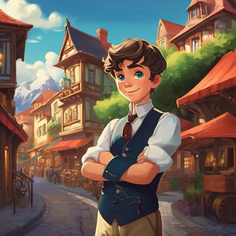 Once upon a time, in the quaint town of Fantasia, there lived a 14-year-old boy named Keaton. Keaton was unique, for he possessed a rare talent that no one else had. He was a magician. His magical abilities always left the townsfolk in awe, but little did they know that Keaton's true magic lay not in his tricks but in his unwavering confidence. Keaton had always been fascinated by magic since he was a young boy. His eyes would sparkle like emeralds as he watched famous magicians perform their astonishing acts. With each passing show, a desire grew within him to become the greatest magician the world had ever seen.