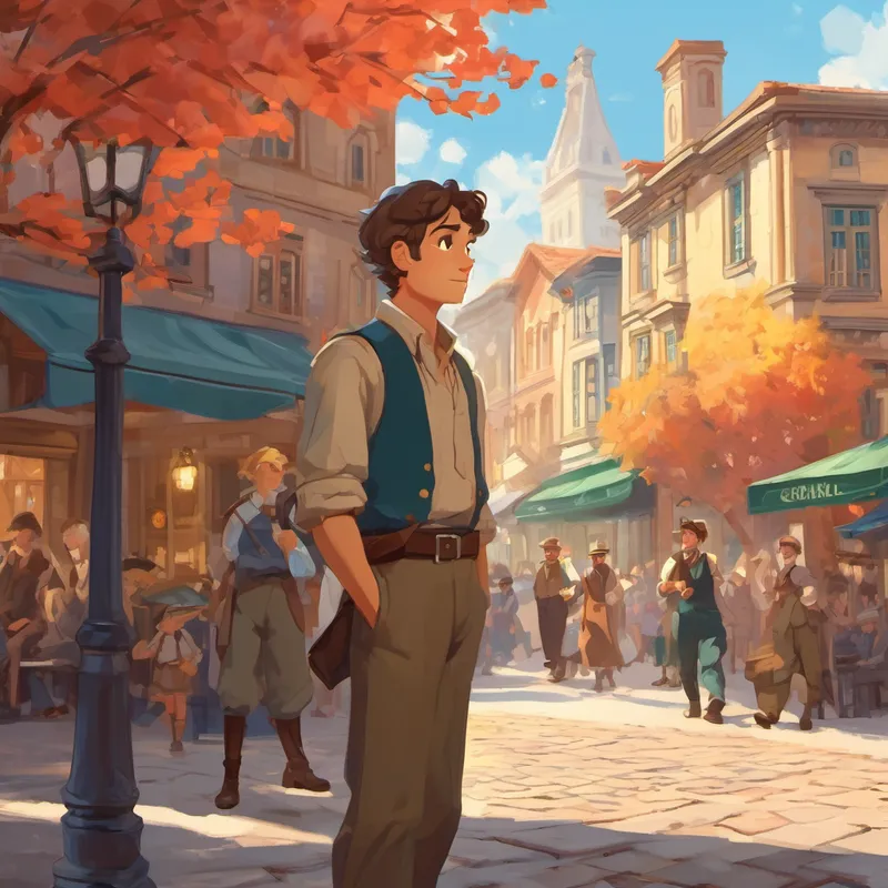 One sunny day, as Keaton walked through the town square, he noticed a commotion near the post office. Curiosity piqued, he rushed over to find out what was happening. The townsfolk were gathered, distress on their faces, for the mayor's daughter had been taken captive by an evil sorcerer. Keaton's heart filled with determination. He couldn't bear the thought of anyone suffering, especially an innocent young girl. The townsfolk turned to him, their eyes pleading for help. Keaton knew this was his chance to prove himself as a true hero. He quietly whispered an incantation, and in a cloud of smoke, his confidence multiplied tenfold.