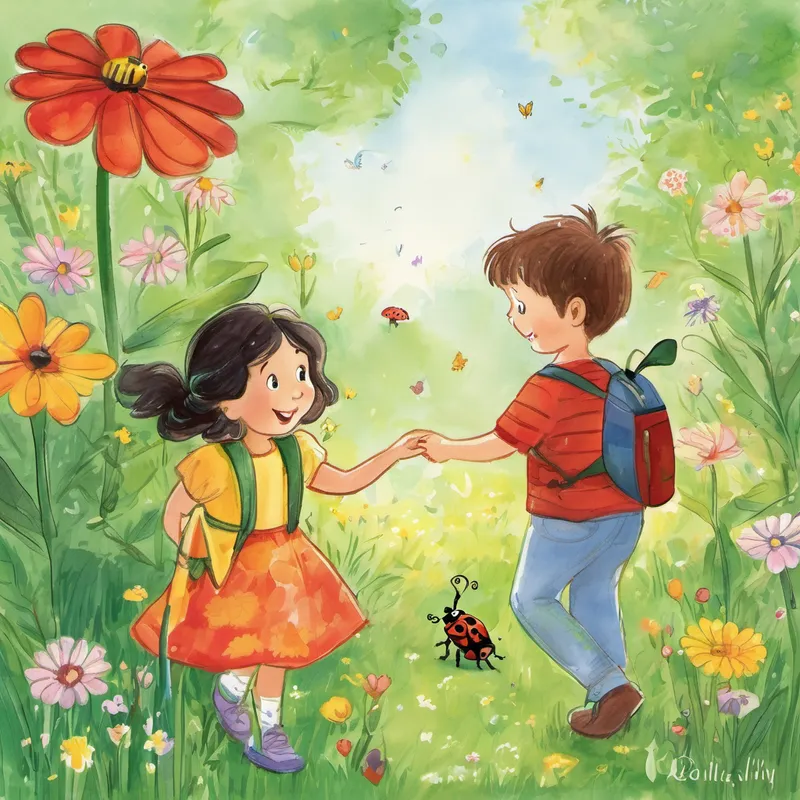 One sunny morning, while playing among the fragrant flowers, Bella stumbled upon a wise old ladybug named Lily. Excitedly, Bella fluttered closer to her, hoping Lily could teach her about sight words. "Good morning, dear Bella," greeted Lily with a smile. "Are you curious to learn about sight words?"