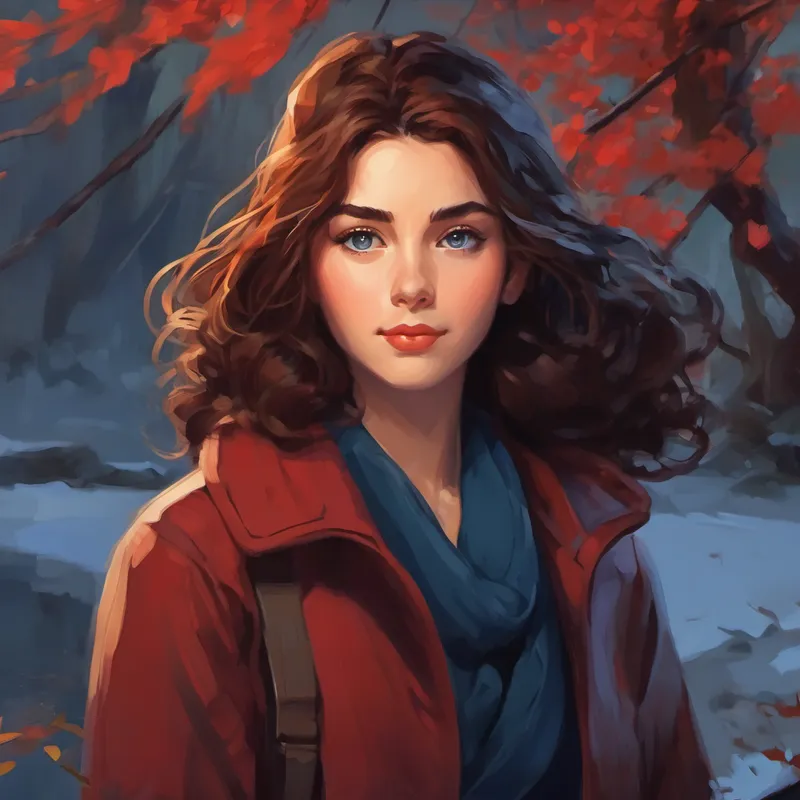 Timide, cheveux bruns, yeux bleus, peau claire voit le manteau rouge accroché à un cintre. Il est attiré par sa beauté et décide de l'acheter.