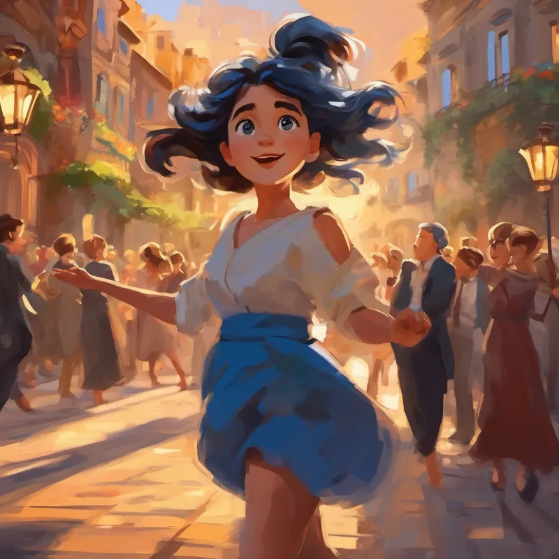 Timide, cheveux bruns, yeux bleus, peau claire danse et chante devant un public. Tout le monde l'applaudit et le regarde admirativement.