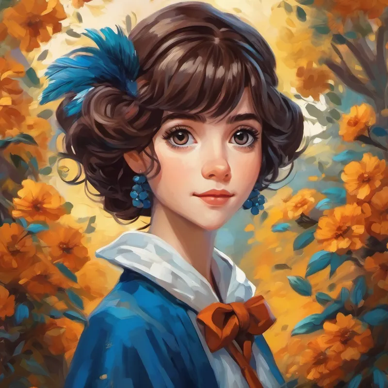 Timide, cheveux bruns, yeux bleus, peau claire porte le manteau lors d'une soirée costumée. Il ressemble à un personnage extravagant et captivant.