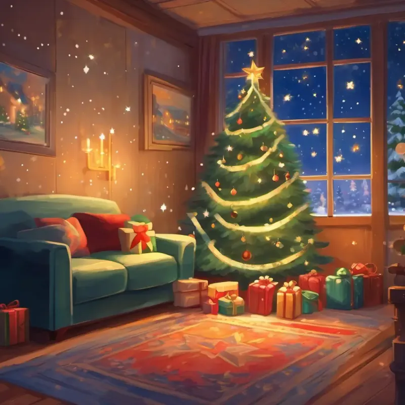 Christmas time, stars hiding, secret hint