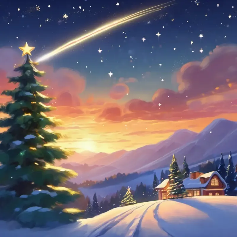 Christmas Eve, shooting star surprise