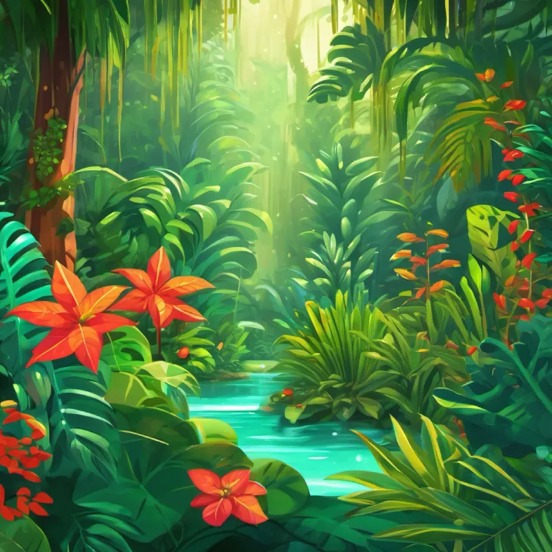 Enchanted jungle, laughing plants