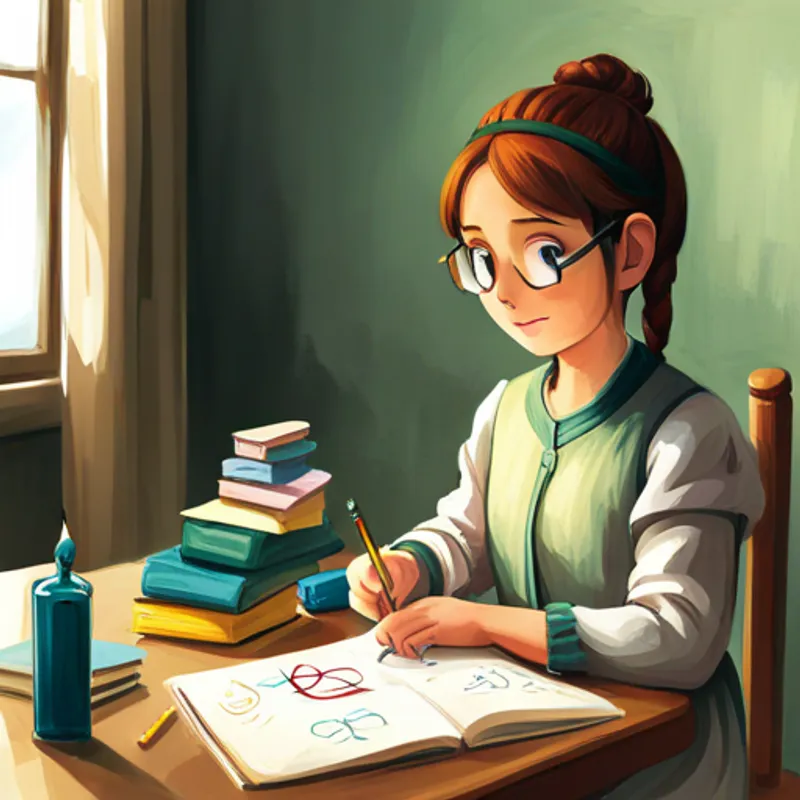 Lena learning letters, numbers, and writing her name