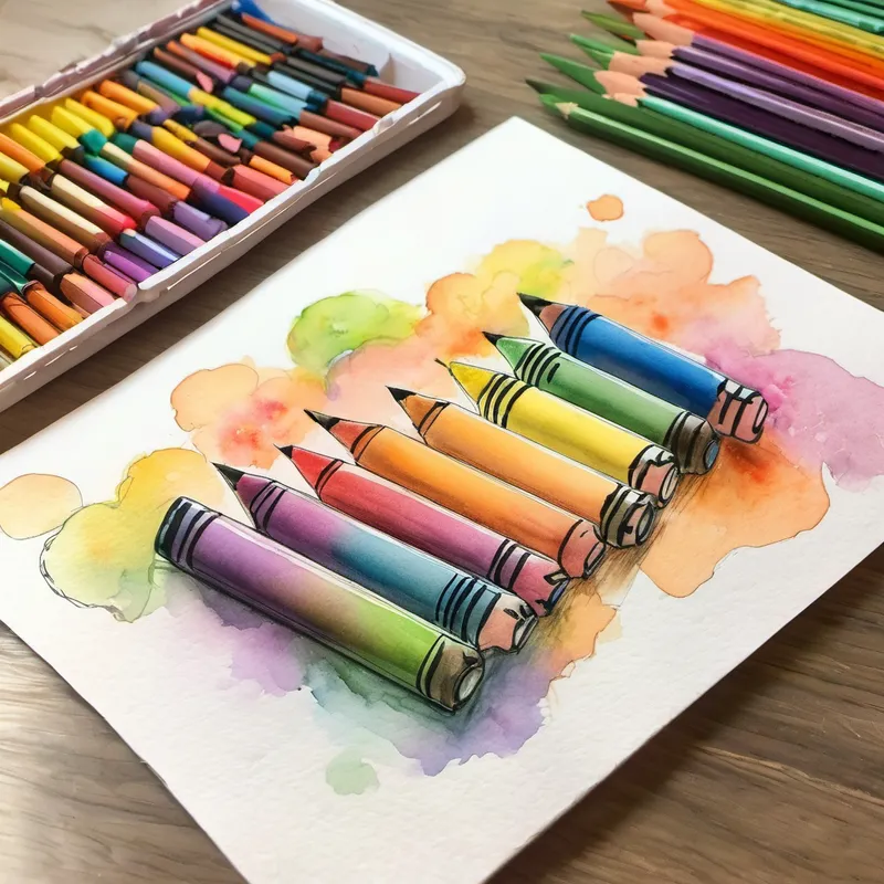 girlren putting crayons back in the coloring box