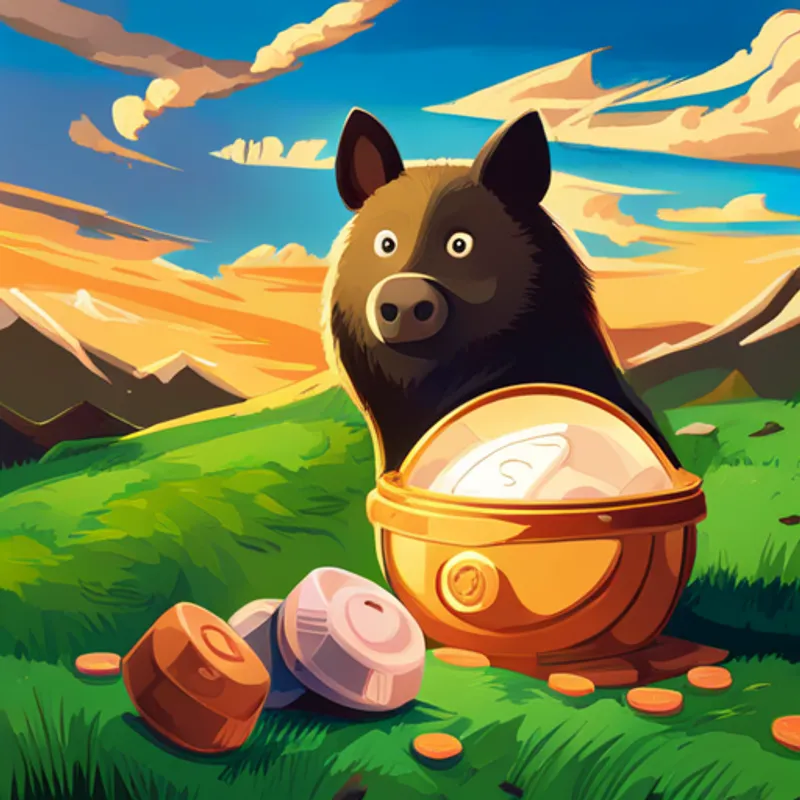 Bubu collects coins and saves them in his piggy bank