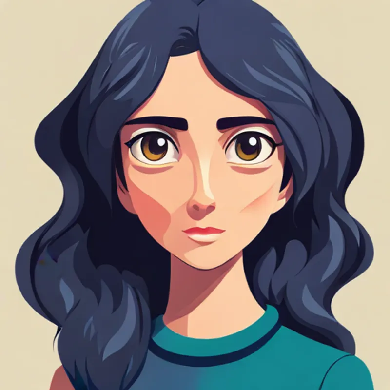 Amelia with a wide-eyed expression