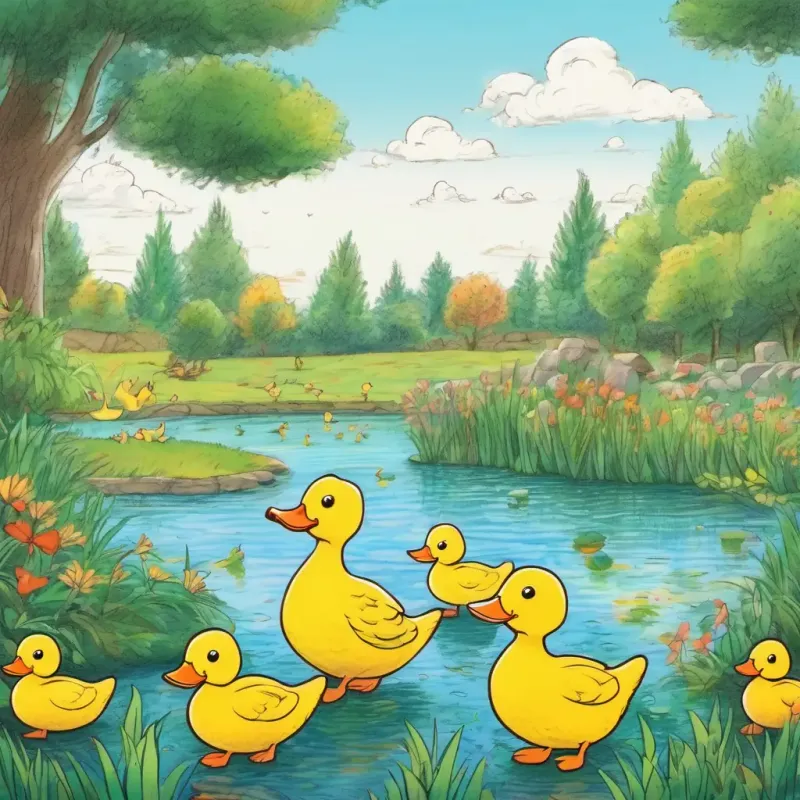 Counting ducks at the pond, introducing addition again.