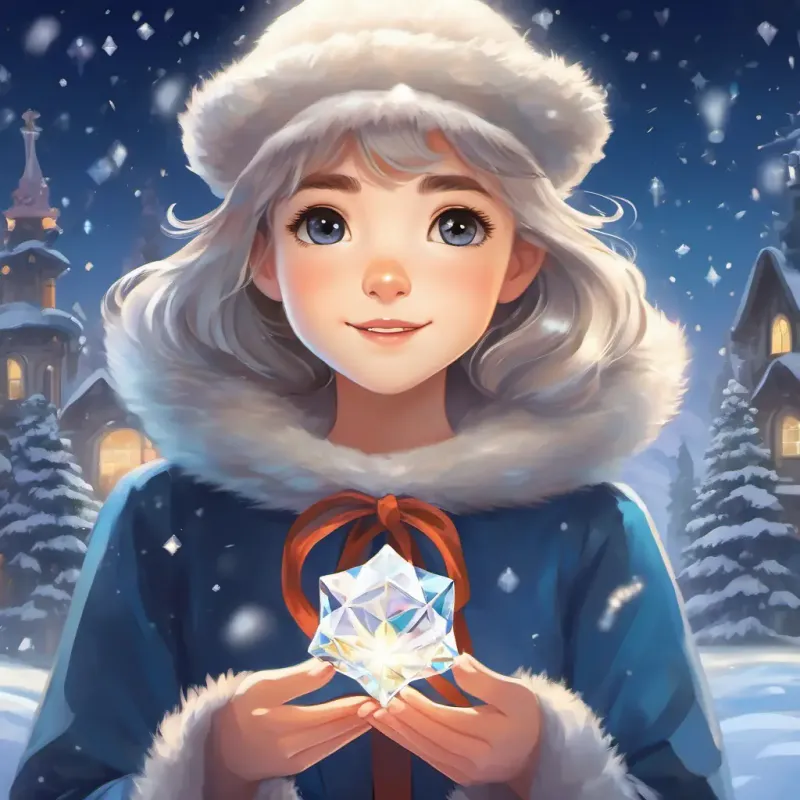 Crystal is a special snowflake that sparkles like a diamond brings happiness and reminds people to appreciate the beauty around them.