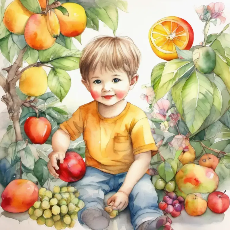 Leo's discovery of colorful fruits and fragrant flowers in the hidden part.