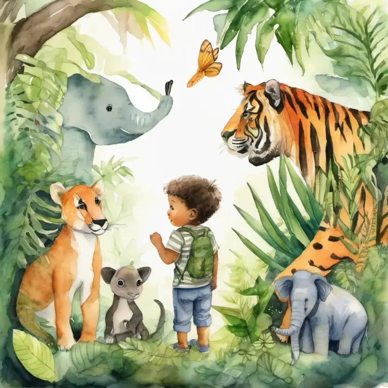 Leo's friendship with the creatures in the jungle.