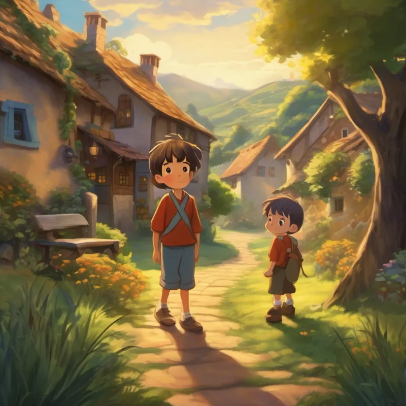 The village celebrates A curious boy with twinkling eyes and untied shoelaces's honesty.