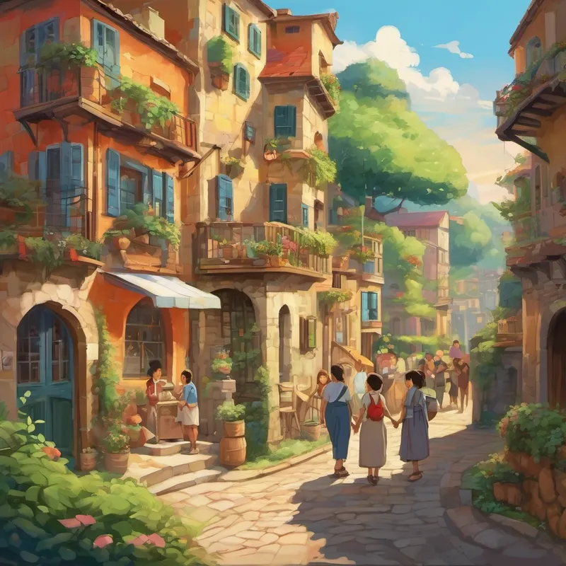 The map became a symbol of unity and love. Strangers turned into friends, and neighbors reached out to help each other. People started to see beyond their differences and focus on the emotions they shared. It didn't matter if they came from different backgrounds, races, or religions; the map reminded them that every emotion was universal. As the map evolved, it became a living masterpiece. The faces on the canvas seemed to smile, laugh, and even shed tears of joy. The city transformed into a place where empathy and compassion flourished in the hearts of its residents. Elena's magic had brought them all together.