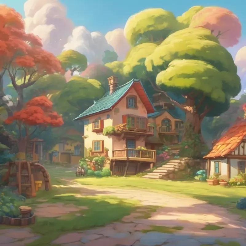 House transforming into a bright, bouncy place, children laughing