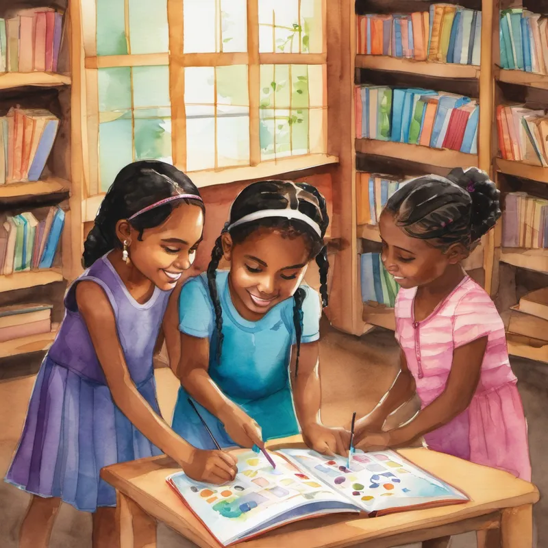 With unwavering determination, Aisha organized phonics workshops at the local library. She invited children of all ages to participate in interactive games, reading challenges, and creative storytelling sessions. Aisha taught them not only about phonics but also about the importance of friendship and understanding. Kids who once struggled with phonics discovered newfound joy in learning. They realized that by working together and supporting one another, they could overcome any challenge. The young minds of Phonicsville were inspired by Aisha's wisdom, kindness, and ability to turn the toughest problems into fun adventures.