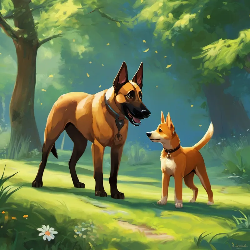 Il était une fois un petit garçon nommé Charles. Il adorait les aventures et les découvertes, et rêvait de voyager à travers le monde. Un jour, alors qu'il se promenait dans le parc, il rencontra un sympathique chien nommé Cali. Cali était un chien de berger de type malinois, avec de magnifiques yeux brillants et une allure majestueuse. Dès qu'ils se virent, une amitié sincère se forma entre Charles et Cali. Ils se comprenaient si bien que Charles décida de partager son rêve de faire le tour du monde avec son nouvel ami à quatre pattes. Ensemble, ils étaient prêts à affronter toutes les aventures qui se présenteraient à eux.