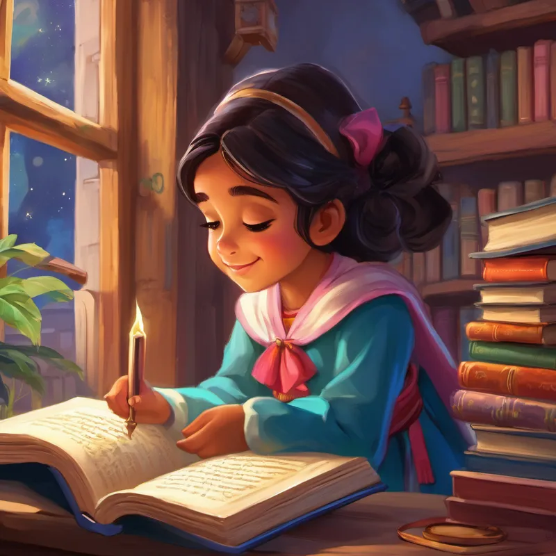 Once upon a time, in a small village lived a curious little girl named Aisha. Aisha loved learning new things and always had a thirst for knowledge. One day, as Aisha was getting ready to sleep, she wished for an exciting bedtime story that would teach her something special. And just like magic, her wish came true! As Aisha drifted off to sleep, she found herself in a cozy library filled with colorful books. The bookshelves were filled with all sorts of stories, but one particular book caught her attention. It was called "Discovering Islam: A Magical Journey for Young Hearts."