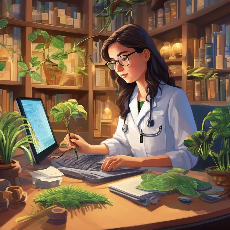 To her surprise, the scientists were warm and welcoming. They understood Lily's concerns and assured her that bioinformatics could be challenging, but it was not impossible to learn. They introduced her to the basics, explaining that bioinformatics involved using computer algorithms to analyze and interpret biological data. They showed Lily the various subfields within bioinformatics, such as genomics, proteomics, and evolutionary biology. Lily's fascination grew as she learned how bioinformatics could help find cures for diseases, uncover the secrets of evolution, and even solve environmental issues.