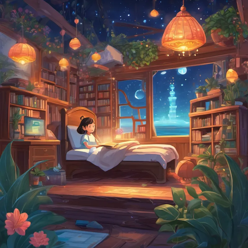 And so, Lily's journey, from a petite, cute girl scared of coding and math to a confident and passionate bioinformatics student, not only enriched her life but also inspired others. Her story spread far and wide, becoming a beacon of hope for those who wished to overcome their fears and dive into the vast ocean of knowledge. And as she lay in her bed at night, Lily would imagine a world where everyone embraced the power of bioinformatics, working together to unravel the mysteries of life, and make the world a better place.