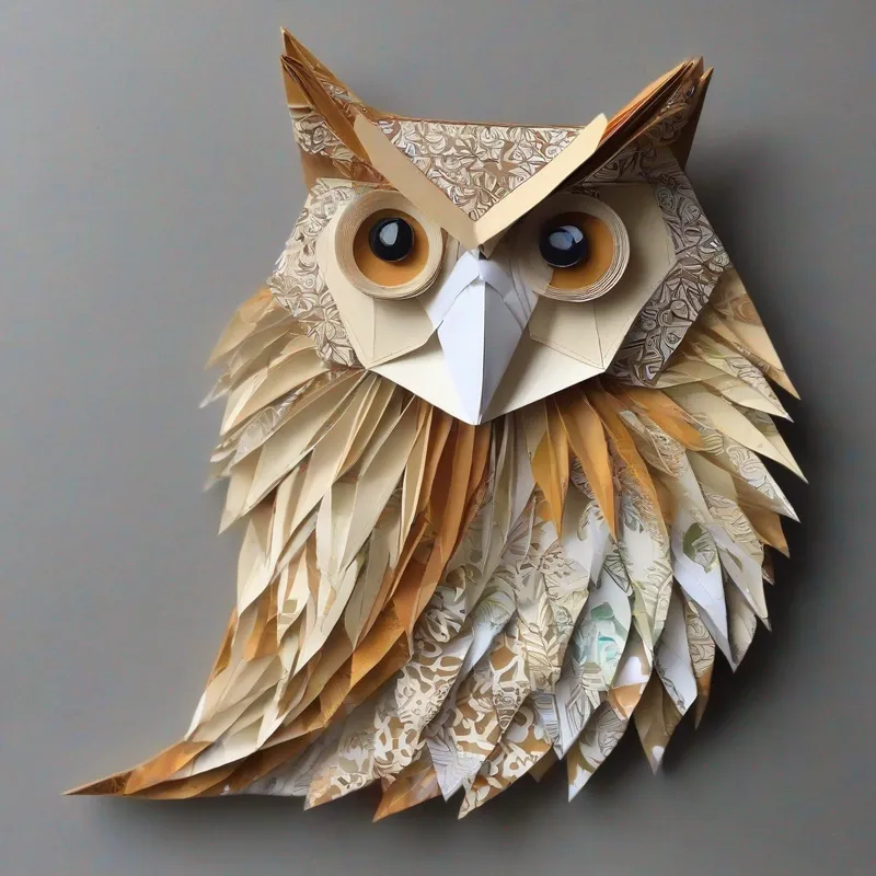 Coruja dormindo com olhos fechados