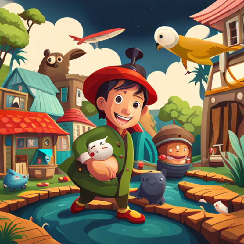 Tim with a big smile, surrounded by animals and their homes