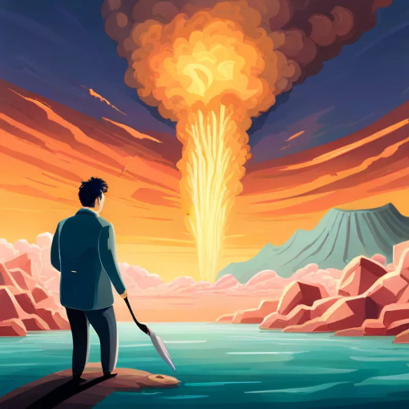 A wealthy man with a modern style and confident demeanor. survives the meteor impact