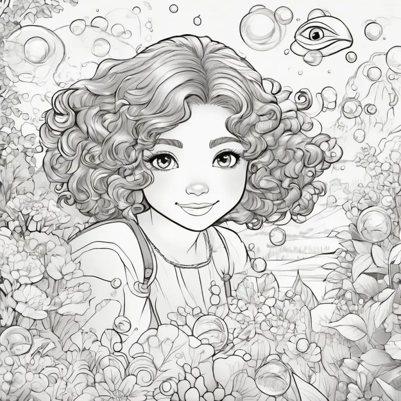 Diverse group, varying skin tones and eye colors, each uniquely attired appreciate Petite, with radiant green eyes, curly auburn hair, and nimble fingers's unique bubbles' beauty.