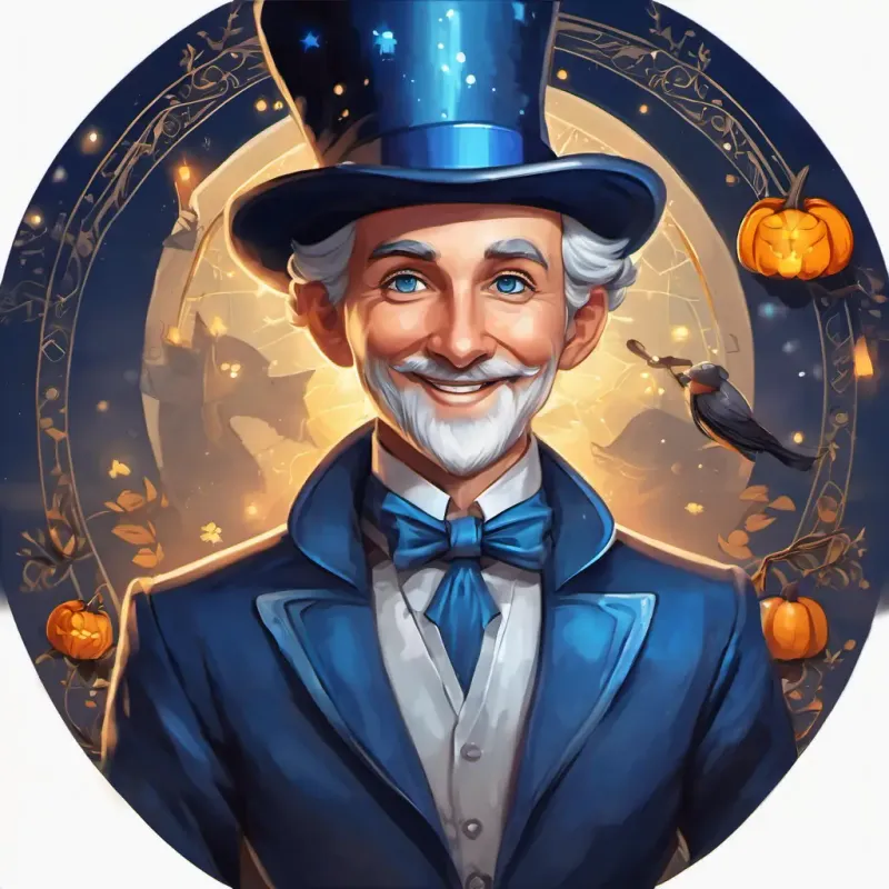 A kind-hearted magician with a friendly smile and sparkly eyes and A wise and welcoming character with a calm demeanor Blue skin and compassionate eyes engage in a friendly conversation, with A wise and welcoming character with a calm demeanor Blue skin and compassionate eyes welcoming A kind-hearted magician with a friendly smile and sparkly eyes warmly. A wise and welcoming character with a calm demeanor Blue skin and compassionate eyes is described as someone who listens attentively and responds with wisdom, providing comfort and reassurance to A kind-hearted magician with a friendly smile and sparkly eyes.