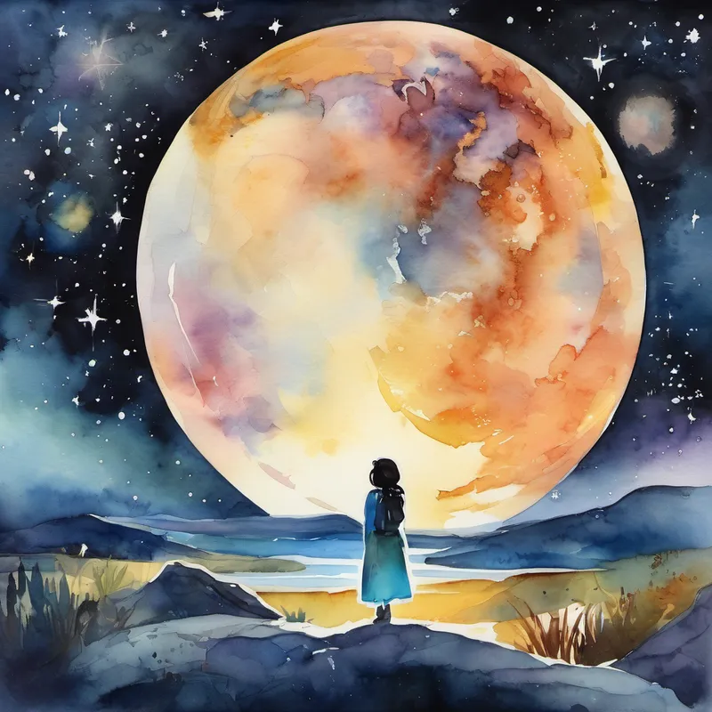 Once upon a time in a distant future, on a planet called Nova, there lived an extraordinary 14-year-old girl named Leena. Nova was not an ordinary planet; it was a place where knowledge was treasured and shared amongst its inhabitants. Leena was a passionate learner, curious about the mysteries of the universe. She had a remarkable ability to absorb information and an insatiable hunger for knowledge. One starry night, Leena found a peculiar object while stargazing in her backyard. It was a shiny, metallic orb, emitting a mysterious glow.