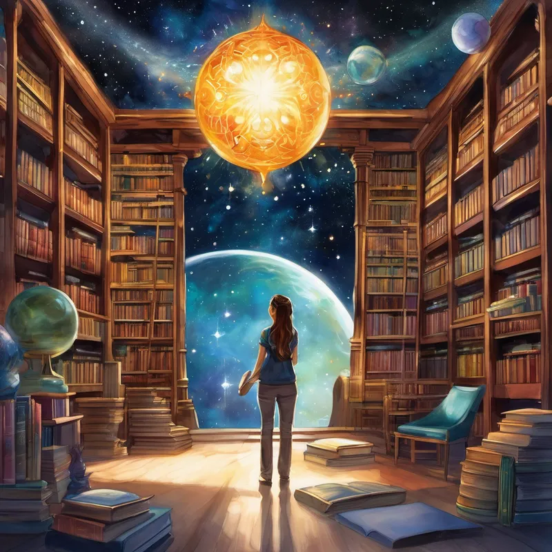 Intrigued by this discovery, Leena carefully picked up the orb and was instantly transported to an immense library floating in space. The library, known as the Cosmic Nexus, existed to serve as a hub for knowledge exchange among different planets and civilizations. As Leena wandered through the seemingly endless shelves filled with books, holographic displays, and interactive simulations, she marveled at the unique wealth of knowledge stored within. She realized that the Cosmic Nexus had the power to connect minds and share knowledge across the vast expanse of the universe.