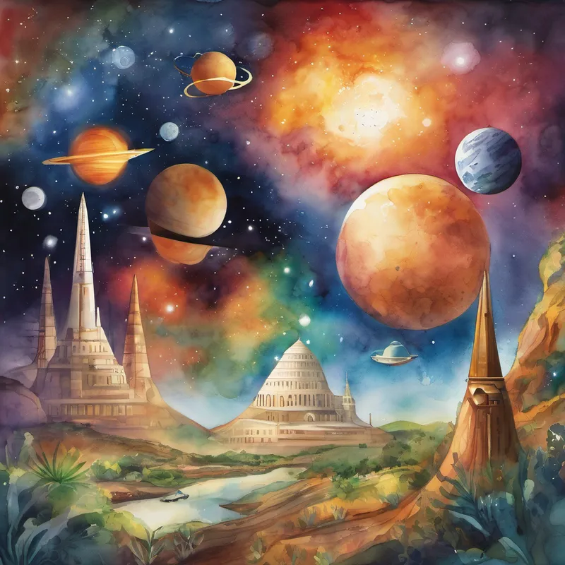 With their joint efforts and innovative ideas, Leena and the scientists of Orion finally succeeded. They developed a groundbreaking energy system that utilized both advanced technologies and the inherent power of nature, unlocking a new era of sustainable energy. The people of Orion rejoiced, understanding the tremendous impact this breakthrough would have on their planet and the well-being of future generations. As Leena bid farewell to her newfound friends in Orion, she returned to Nova, carrying with her not only the knowledge gained during her adventures but also a lifelong commitment to share, learn, and collaborate. Back on her home planet, she dedicated herself to establishing hubs of knowledge exchange, fostering cooperation and unity across Nova—a legacy that would reshape the future of the planet.