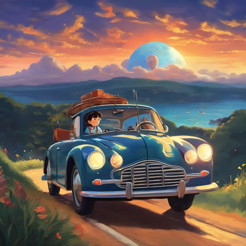 One day, Benny woke up from his dream with a twinkle in his headlights. He knew that while his magical adventures had come to an end, he would carry the memories of his incredible journeys with him forever. Benny understood that real-life adventures could be just as extraordinary, and he eagerly looked forward to the adventures that awaited him in the waking world. From that day forward, Benny greeted each new day with excitement, ready for whatever the world had in store. And as he drove along the roads, he shared stories of his magical dreams with the people he met, inspiring them to dream big too.