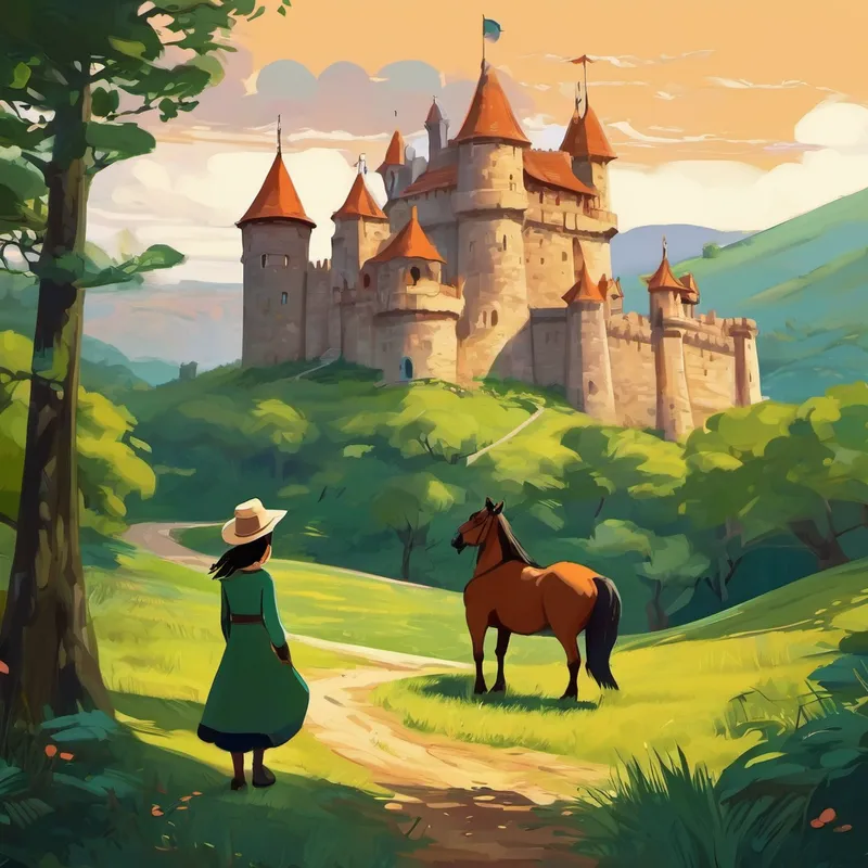 Había una vez una detective llamada Valeria. Ella vivía en un hermoso castillo en la época antigua. Valeria era una joven valiente y muy inteligente, y tenía una pasión por resolver misterios. Montaba a caballo por los campos verdes y se adentraba en los bosques oscuros en busca de pistas.
Una noche, mientras Valeria dormía plácidamente en su habitación del castillo, un monstruo gigante llegó y destruyó todo el castillo. Cuándo Valeria se levantó al día siguiente, quedó impactada al ver el castillo en ruinas. Pero en lugar de rendirse y derramar lágrimas por su hogar destrozado, decidió comenzar su nueva aventura: descubrir quién era el monstruo y por qué había atacado su castillo. Valeria sabía que tendría que buscar pistas y seguir el rastro del monstruo. ¿Podría encontrar al villano y ponerlo tras las rejas? Descúbrelo en esta emocionante historia.