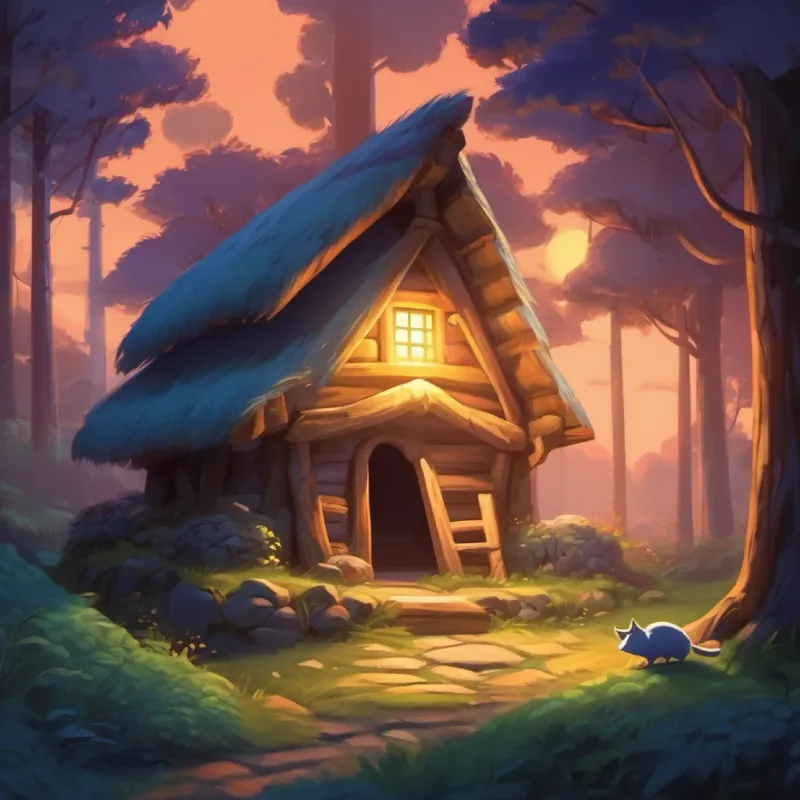 Fluffytail builds a shelter for the night.