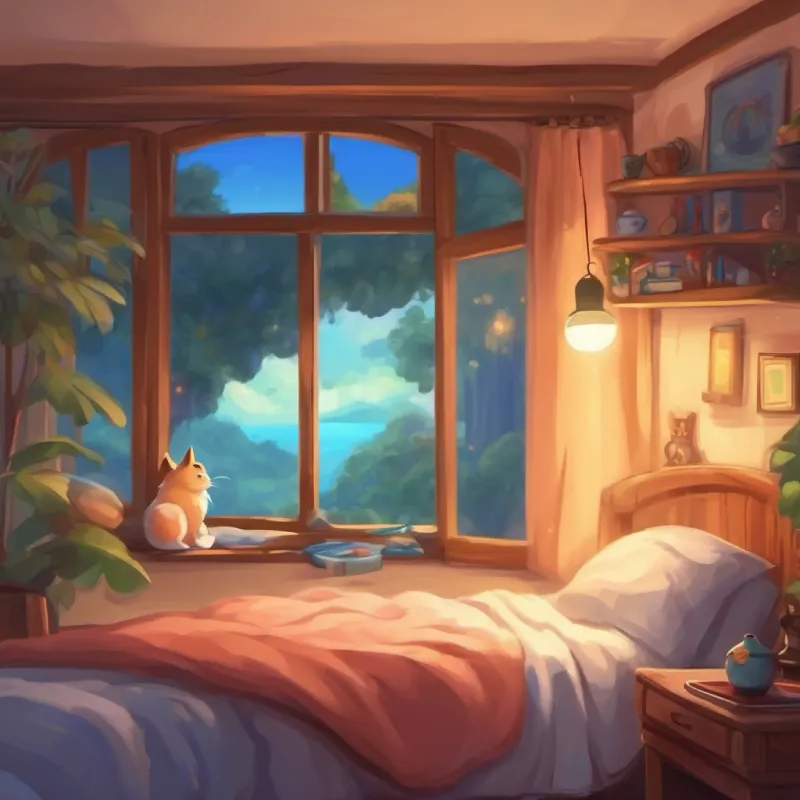 Fluffytail dreams and wakes up ready for adventure.