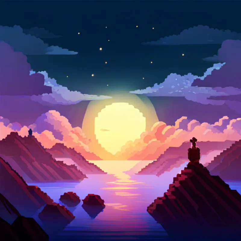 Lost moonbeam separated from others, night sky