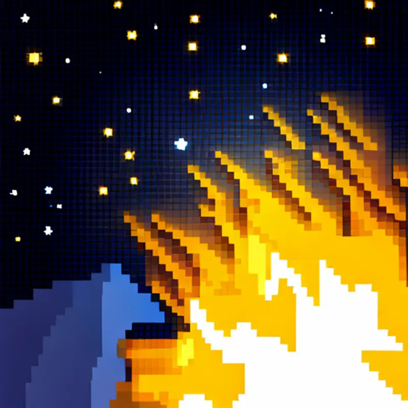 Friendly shooting star, twinkles brightly, glowing yellow agrees to help, flying through night sky
