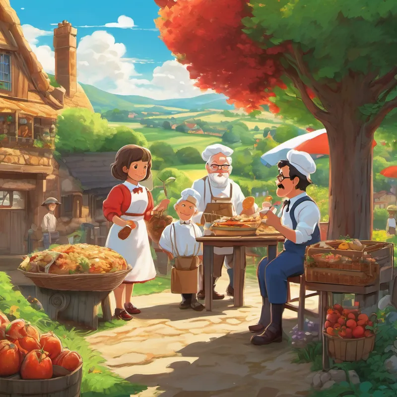 From that day forward, Linke and the blob became beloved legends in the village of France. They continued to explore together, bringing happiness wherever they went. And as for Colonel Sanders, well, let's just say he learned his lesson and left the realm of delicious food alone. The end.