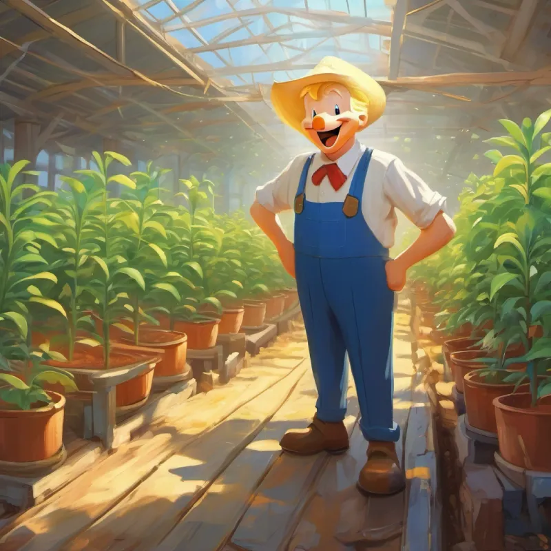 Donald jubilant at the plant's recovery, acknowledging the power of laughter.