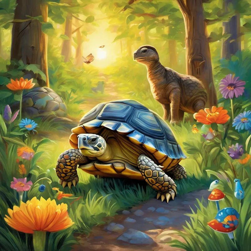 As Jimmy continued his journey through the magical forest, he met many more charming animals who helped him learn the ABCs, step by step. With each encounter, Jimmy's confidence grew, and he felt his knowledge expanding. Finally, as the sun began to set, Jimmy reached the grand finale of his adventure. In a mesmerizing meadow, he found a wise old tortoise, wearing a pair of reading glasses. "Ah, young Jimmy," the tortoise said, smiling kindly. "You've come a long way. Are you ready to share what you've learned?"