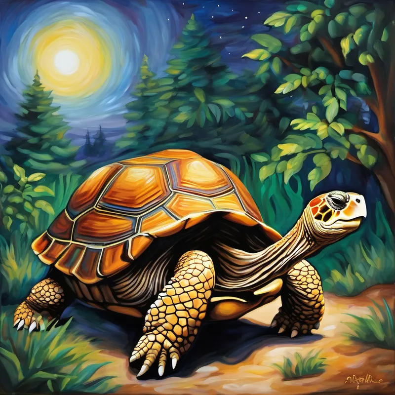 With pride in his voice, Jimmy recited the entire alphabet, from A to Z, showing the tortoise just how confident and knowledgeable he had become. The tortoise beamed with delight and praised Jimmy for his determination and effort. As the night grew darker, Jimmy headed back home, his heart filled with newfound confidence. He knew that he could conquer any challenge that lay before him, just like he did in the magical forest.